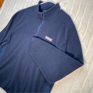 Vineyard Vines 1/2 Zip Pullover Navy Blue Fleece Sweater Mens Size XL